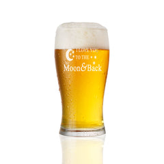 Personalised I Love You To The Moon and Back Glass Gifts For Him and Her