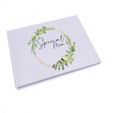 Personalised Special Mum Wreath Design Gift Guest Book