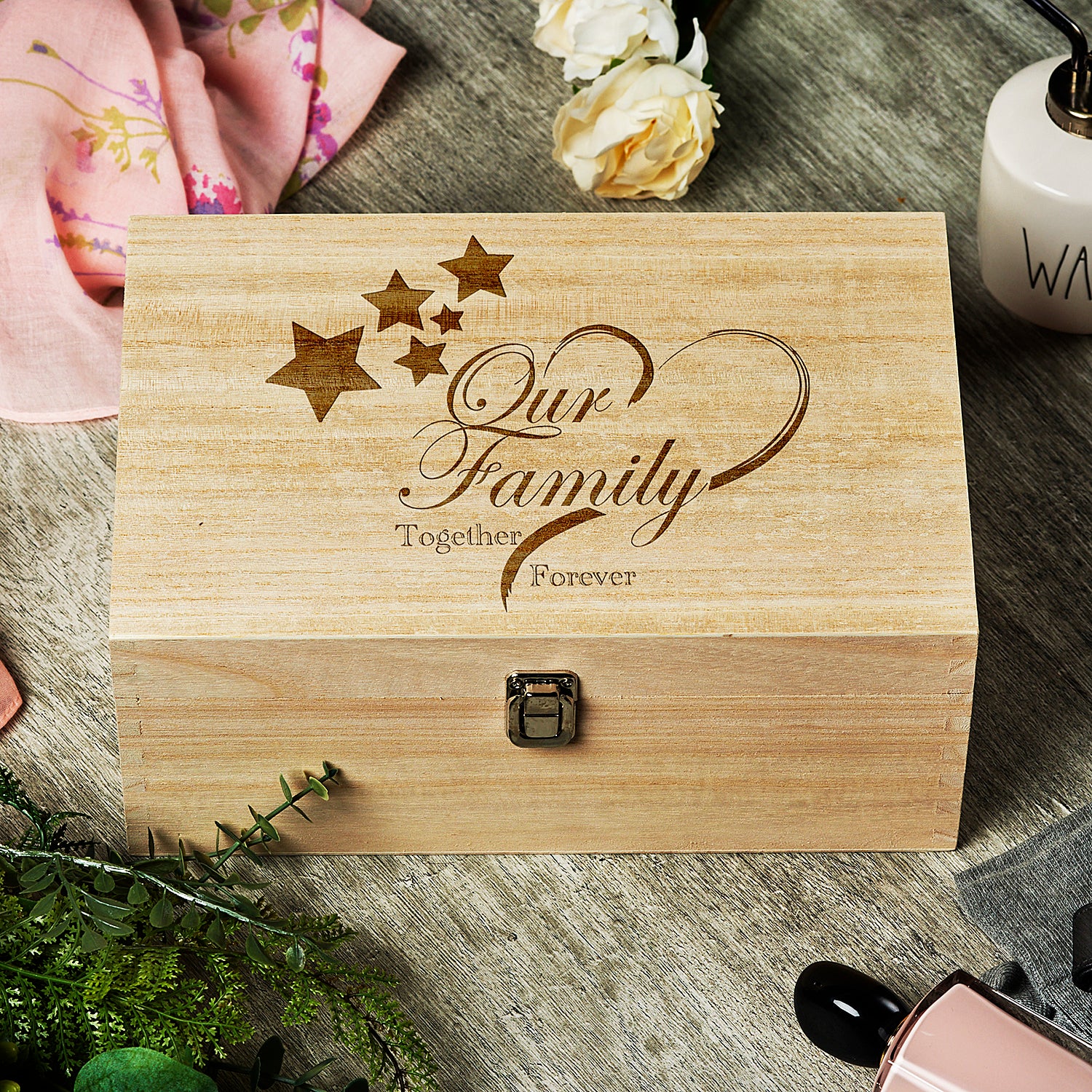 Family Sentiment Memories Keepsake Box - ukgiftstoreonlione