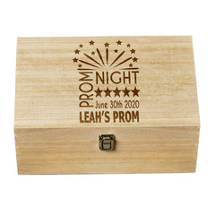 Personalised Prom Night Gift Keepsake Box Engraved