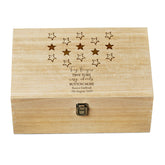 Personalised Baby Large Wooden Keepsake Memories Box Tiny Fingers Verse