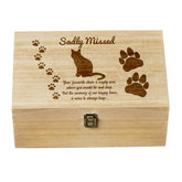 Large Cat Memory Pet Memorial Keepsake Box