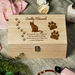 Large Cat Memory Pet Memorial Keepsake Box - ukgiftstoreonline