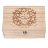 ukgiftstoreonline Personalised Christmas Eve Box Wreath Design Wooden Engraved