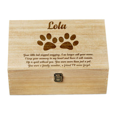 Personalised Large Dog Memory Pet Memorial Keepsake Box