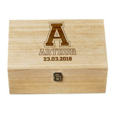 Raised Words Personalised Large Alphabet and Name Wooden Keepsake Box