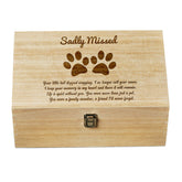 Raised Words Large Dog Memory Pet Memorial Keepsake Box