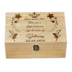 Fairy Princess Personalised Baby Girl Keepsake Box Gift