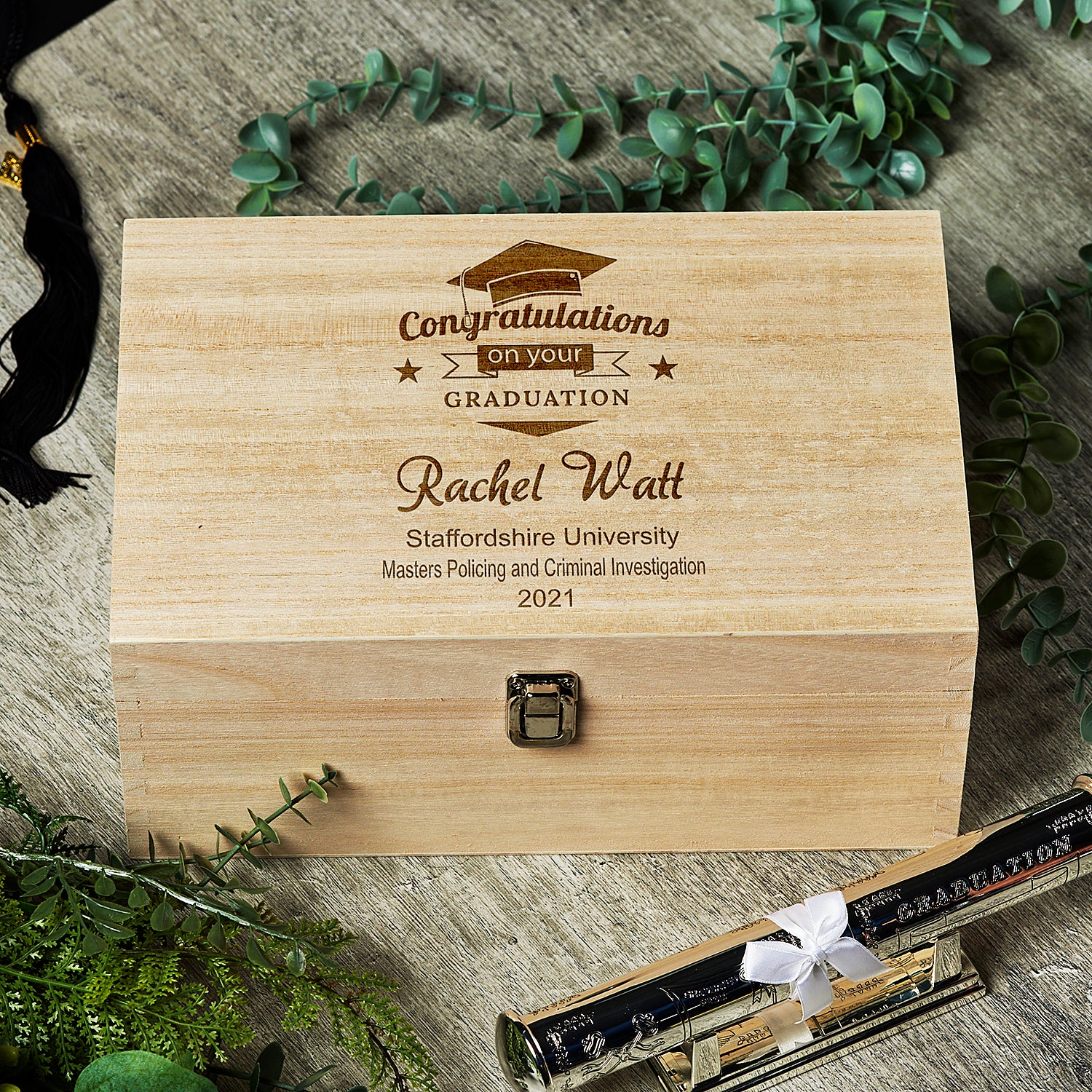 Congratulations On Your Graduation Personalised Memories Keepsake Box - ukgiftstoreonline