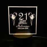 Personalised Birthday Gift Any Age Lamp Night Light