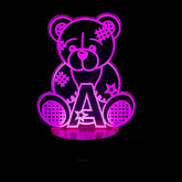 Personalised Teddy Design Gift Lamp Night Light Kids Bedroom