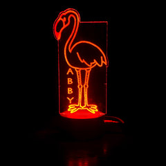 Personalised Flamingo Design Gift Lamp Night Light Kids Bedroom