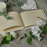 Personalised Luxury Wedding Guest Book With Intertwined Rings