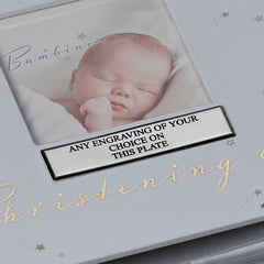 Personalised Christening Day Photo Album Gift With Raised Icons Boxed