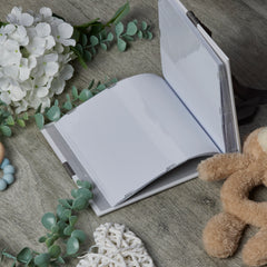 Personalised Christening Day Photo Album Gift With Raised Icons Boxed