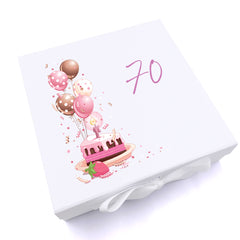 Personalised 70th Birthday Gifts For Her Keepsake Memory Box