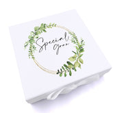 Personalised Special Gran Wreath Design Keepsake Memory Box