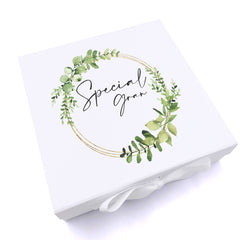 Personalised Special Gran Wreath Design Keepsake Memory Box