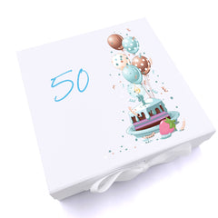 Personalised 50th Birthday Gifts For Him Keepsake Memory Box