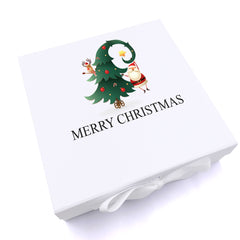ukgiftstoreonline Personalised Merry Christmas Tree Design Keepsake Memory Box