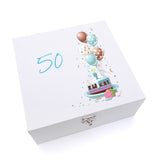 ukgiftstoreonline Personalised 50th Birthday Gifts For Him Keepsake Wooden Box