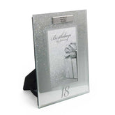 Personalised 18th Birthday Photo Frame Silver Glitter Gift