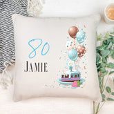 Personalised 80th Birthday For Him Cushion Gift