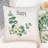 Personalised Any Age Birthday Eucalyptus Cushion Gift