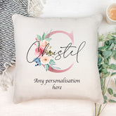 Personalised Any Name Pink Monogram Sentiment Cushion Gift