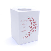 Personalised Auntie In Loving Memory Butterflies Tea Light Holder