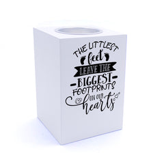 Personalised Baby Memorial Remembrance The Littlest Feet Tea Light Holder