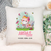 Personalised Baby Unicorn Design Cushion Gift