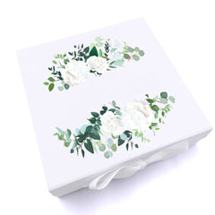 ukgiftstoreonline Personalised Any Title Flowers Keepsake Memory Box Gift