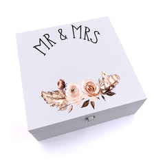 ukgiftstoreonline Personalised Boho Style Mr & Mrs Wedding Keepsake Wooden Box