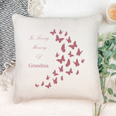Personalised Grandma In Loving Memory Butterflies Cushion Gift