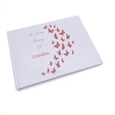Personalised Grandma In Loving Memory Butterflies Guest Book