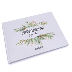 Personalised Grandma Merry Christmas Guest Book