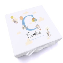 ukgiftstoreonline Personalised Baby Cute Mouse Themed Monogram Keepsake Memory Box