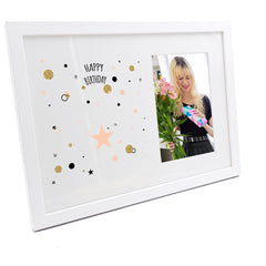 Personalised Polka Dot Design Photo Frame