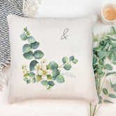 Personalised Wedding Day Anniversary Eucalyptus Cushion Gift