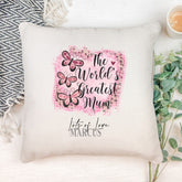 Personalised Worlds Best Mum Cushion Gift