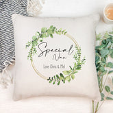 Personalised Special Nan Wreath Design Cushion Gift