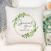 Personalised Special Gran Wreath Design Cushion Gift