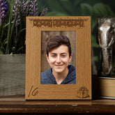 Personalised 16th Birthday Photo Frame Gift with Balloons Portrait
