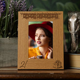 Personalised 21st Birthday Photo Frame Gift with Balloons Portrait