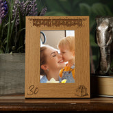 Personalised 30th Birthday Photo Frame Gift with Balloons Portrait FW745