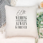 Personalised 60th Wedding Anniversary Cushion Gift
