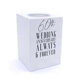 Personalised 60th Wedding Anniversary Tea Light Holder Gift