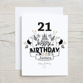 Personalised Any Age Happy Birthday Gift Card