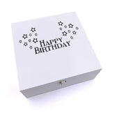 ukgiftstoreonline Personalised Any Age Happy Birthday Star Design Keepsake Wooden Box
